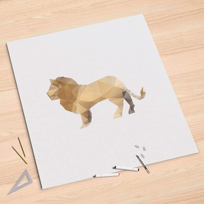 Folienbogen (90x90cm) - Origami Lion- Bild 1