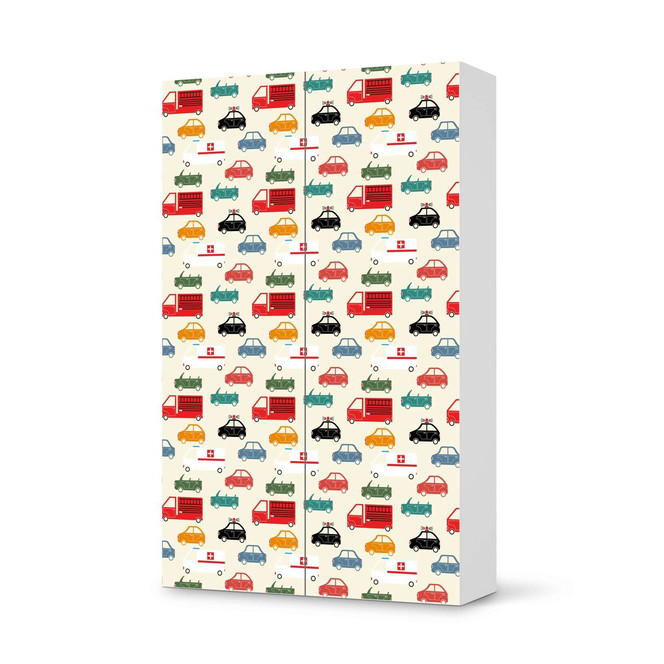 Klebefolie IKEA Besta Schrank 2 Türen (hoch) - Cars- Bild 1