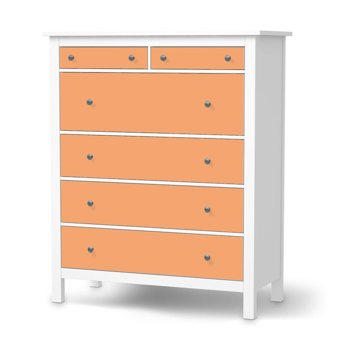 Klebefolie IKEA Hemnes Kommode 6 Schubladen - Orange Light- Bild 1