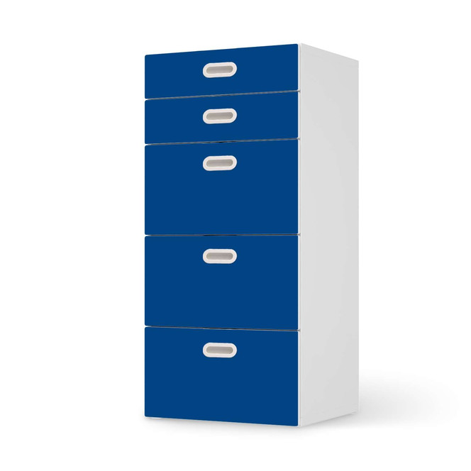 Möbel Klebefolie IKEA Stuva / Fritids Kommode - 5 Schubladen - Blau Dark- Bild 1