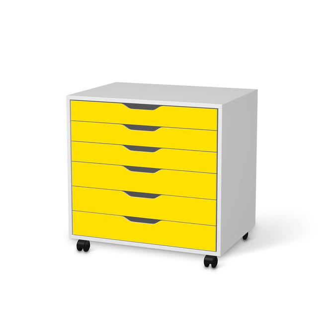 Möbelfolie IKEA Alex Rollcontainer 6 Schubladen - Gelb Dark- Bild 1