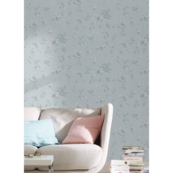 Vliestapete Blumen Floral Klassisch, Natur in Weiss