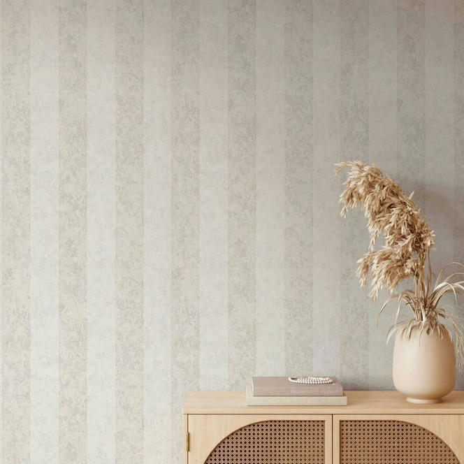 Vliestapete Weiss Beige Streifen für Wohnzimmer Schlafzimmer Küche marburg Tapete