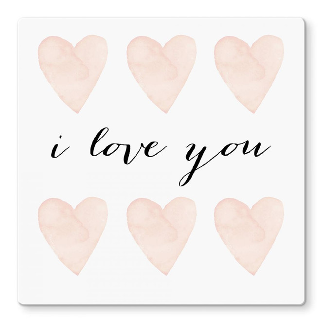Glasbild Confetti & Cream - I love you