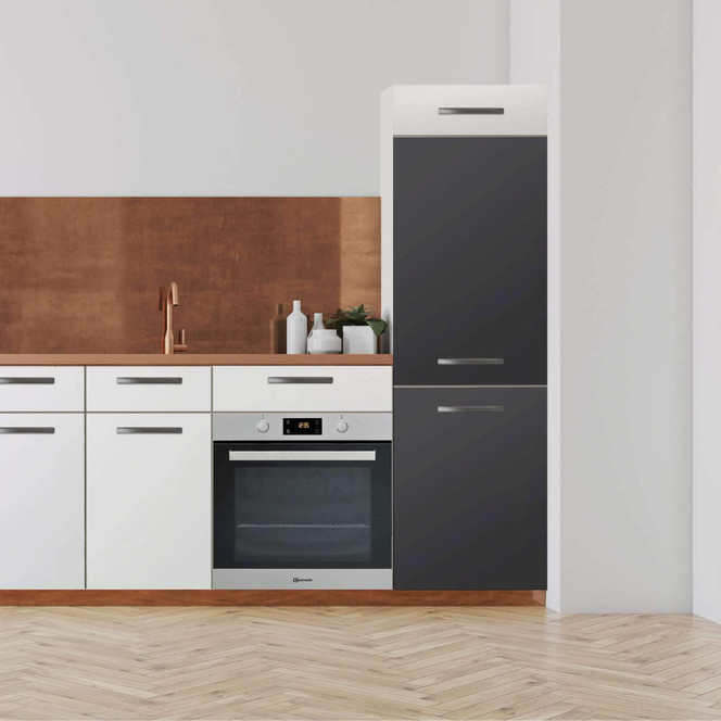 Klebefolie - Hochschrank (60x180cm) - Grau Dark- Bild 1
