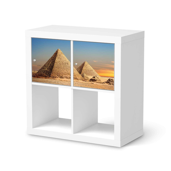 Möbel Klebefolie IKEA Expedit Regal 2 Türen (quer) - Pyramids- Bild 1