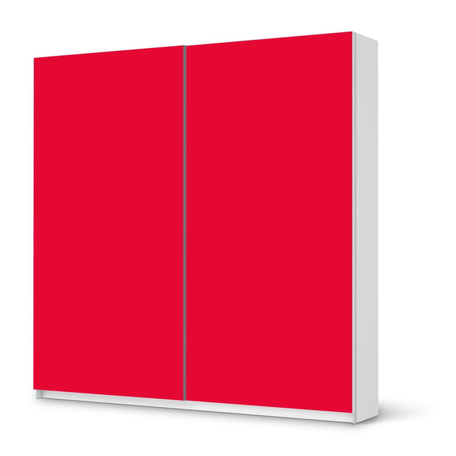 Möbel Klebefolie IKEA Pax Schrank 201cm Höhe - Schiebetür - Rot Light- Bild 1