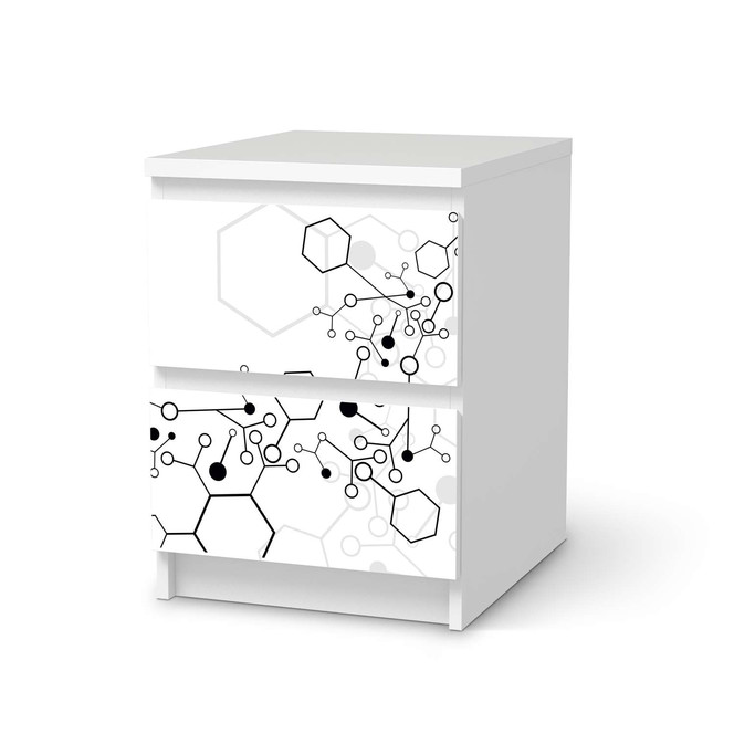Möbelfolie IKEA Malm Kommode 2 Schubladen - Atomic 1- Bild 1