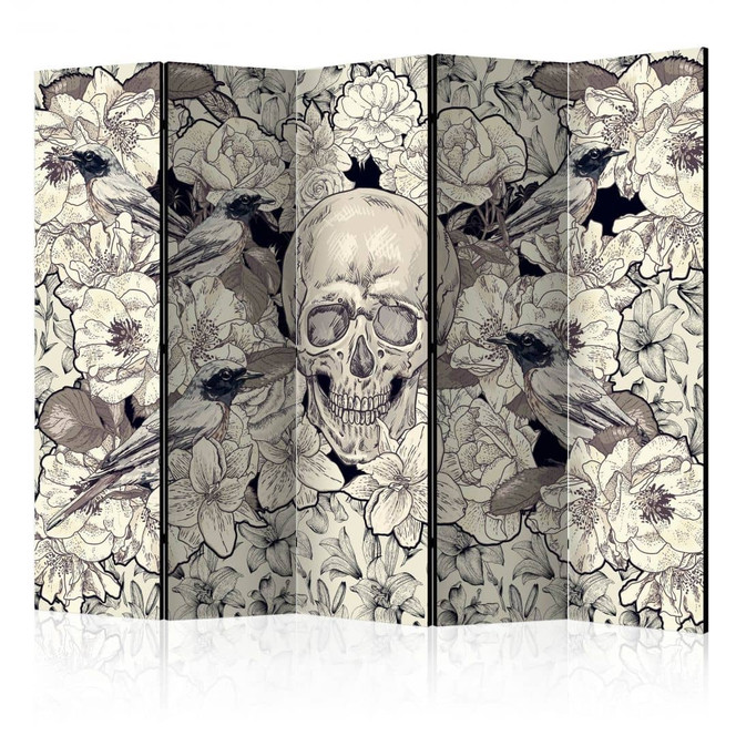Paravent, Raumteiler freistehend, Trennwand - Vom Jugendstil inspiriert , 5-teilig - 225 x 172 cm