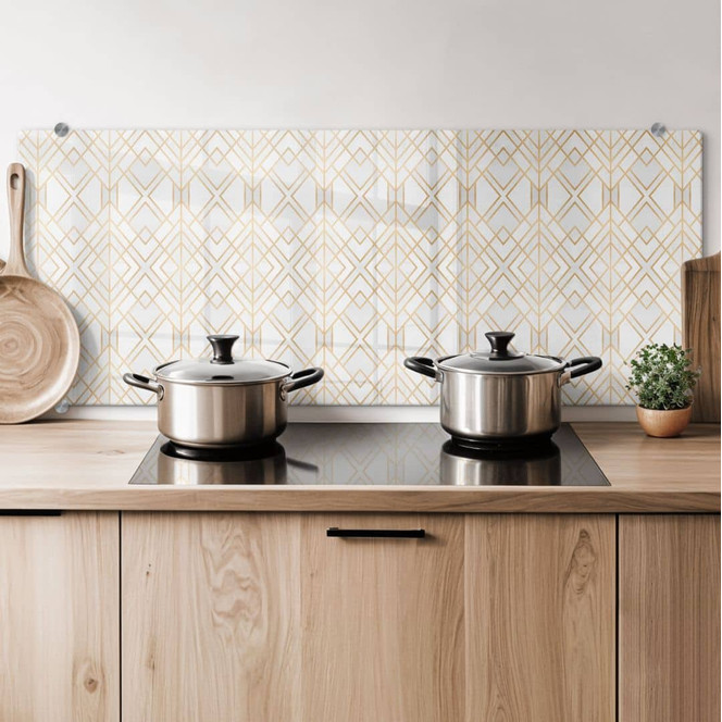 Spritzschutz Fredriksson - Goldene Geometrie - Panorama