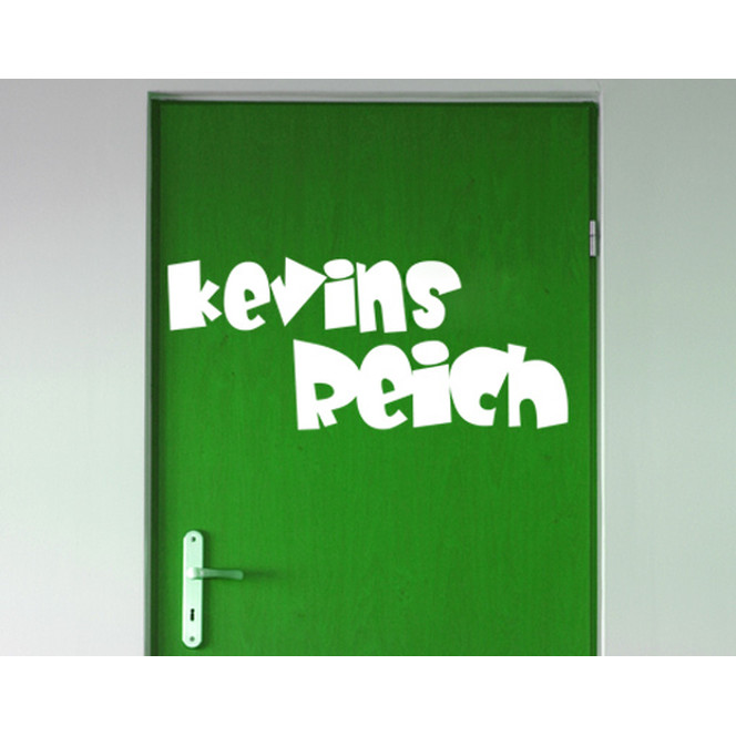 So kann es wirken: Das Motiv  - Wandtattoo Wunschtext Reich