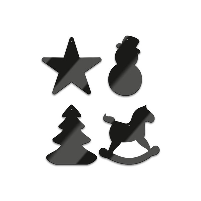 Acryldeko Baumschmuck (4-teilig)