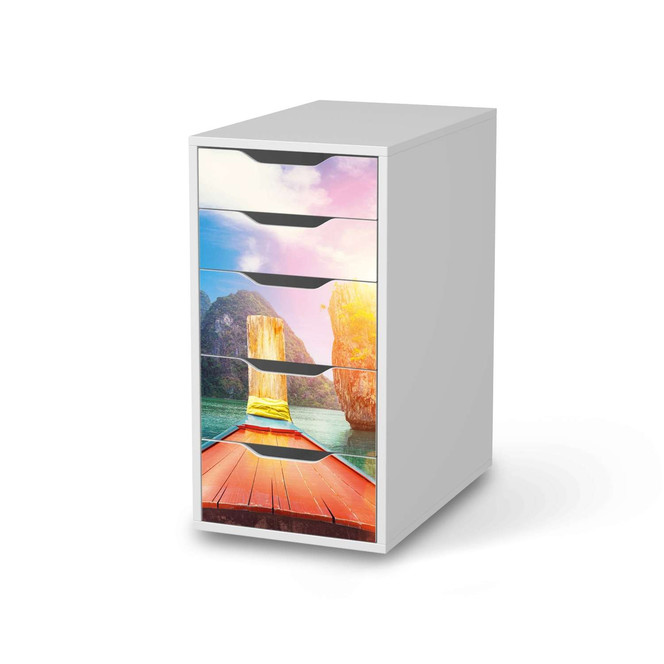 Klebefolie IKEA Alex 5 Schubladen - Blue Water Lagoon- Bild 1