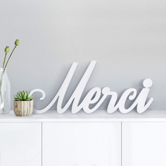 Dekobuchstaben 3D Merci