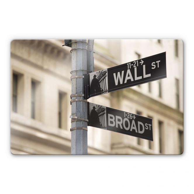 Glasbild Wallstreet