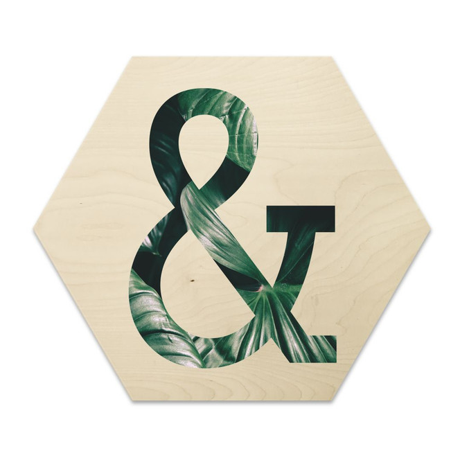 Hexagon - Holz Birke-Furnier - Urban Jungle - Et-Zeichen 02