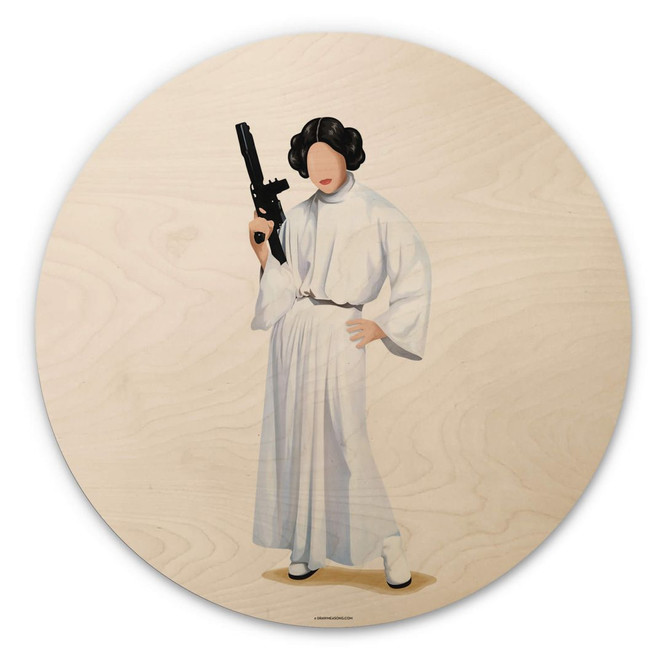 Holzbild Tohmé - Leia - Rund