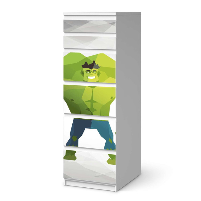 Klebefolie IKEA Malm Kommode 6 Schubladen (schmal) - Mr. Green- Bild 1
