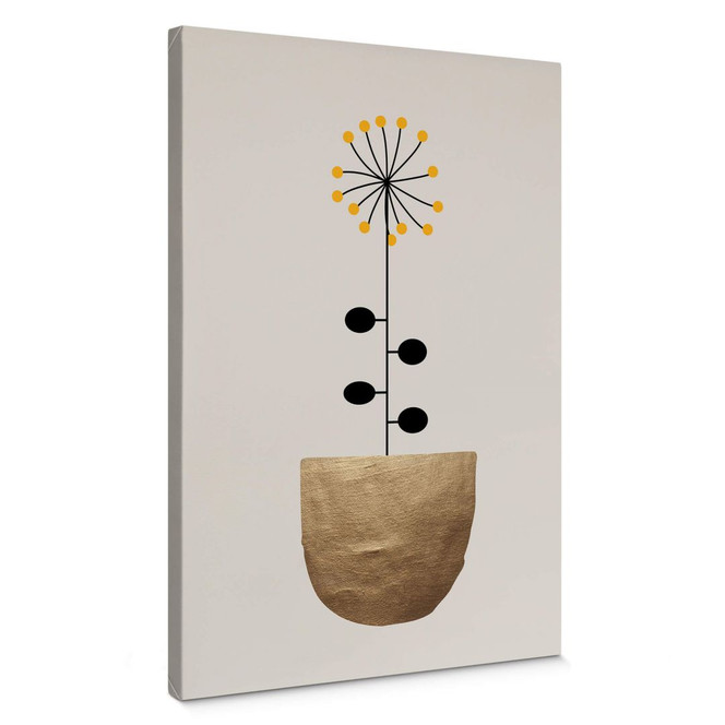 Leinwandbild Kubistika - kleine Sonnenblume