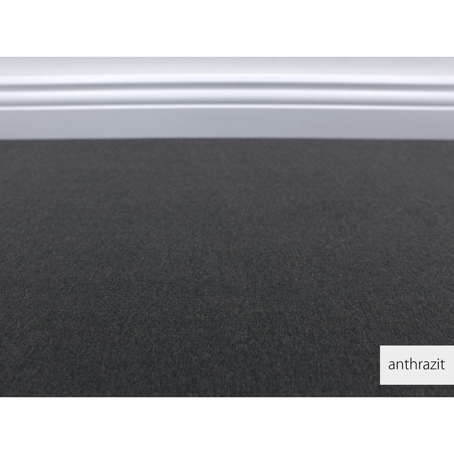 Luca Velours Teppichboden Meterware in Anthrazit