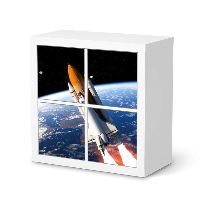 Möbelfolie IKEA Expedit Regal 4 Türen - Space Traveller- Bild 1