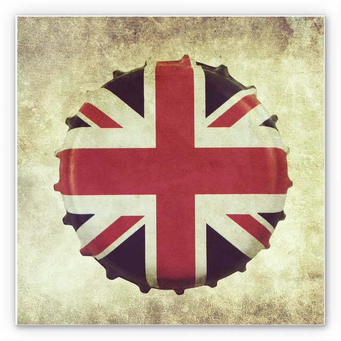 Wandbild Britischer Kronkorken