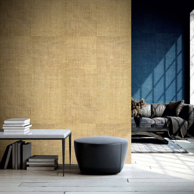 Fototapete mit Fliesen Weboptik, Beige Struktur 2.70 x 2.12 m