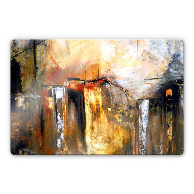 Glasbild Niksic - Licht und Landschaft