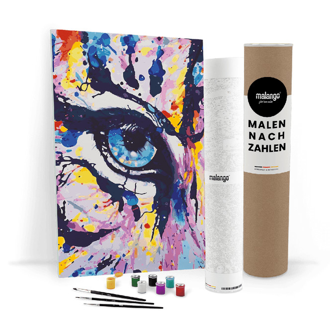 Malen nach Zahlen Leinwandbild - Tiger Tamara T1