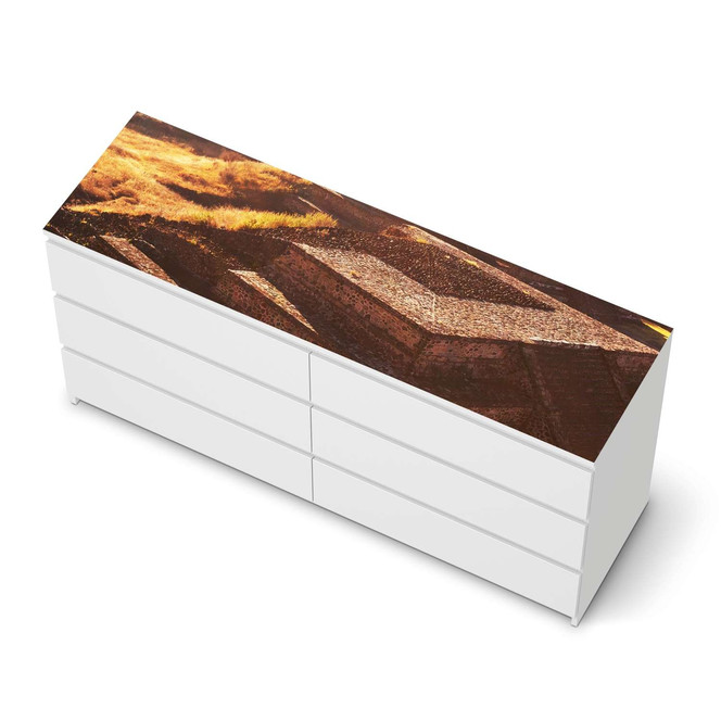 Möbelfolie IKEA Malm Kommode 6 Schubladen (breit) oben - Teotihuacan- Bild 1