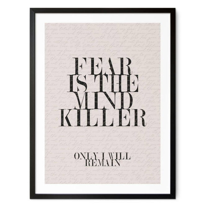 Poster Filmzitat aus Dune - Fear is the mind killer