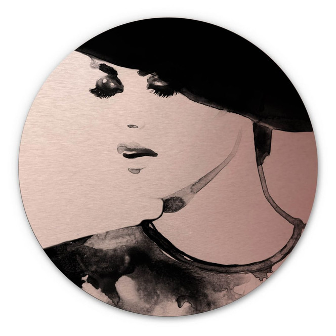 Alu-Dibond Bild mit Kupfereffekt Fashion Victim - Rund