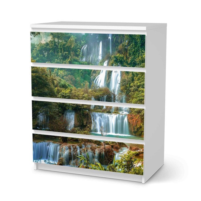 Folie IKEA Malm Kommode 4 Schubladen - Rainforest- Bild 1
