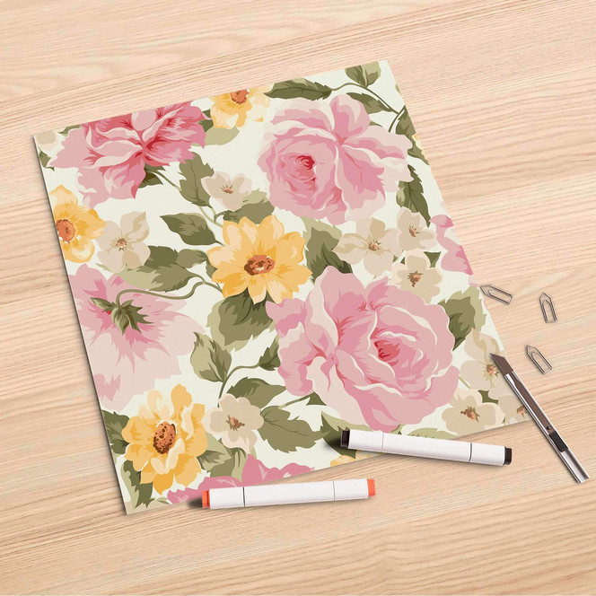 Folienbogen (30x30cm) - Vintage Flowers- Bild 1