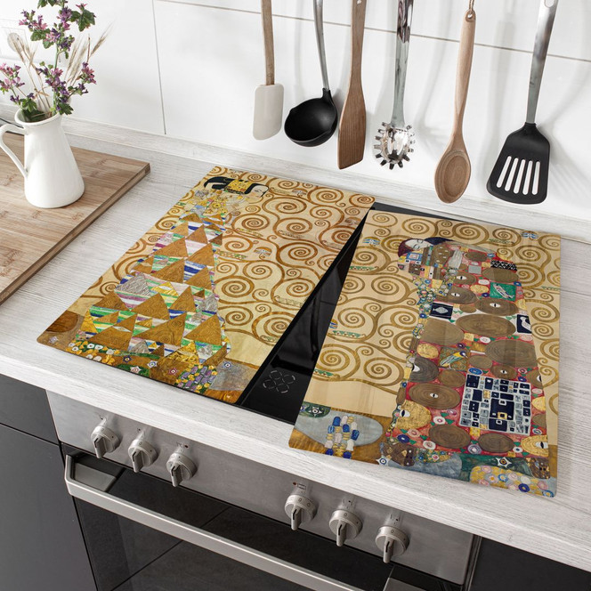 Herdabdeckplatte - Klimt- Erwartung und Erfüllung (2-teilig) - Bild 1