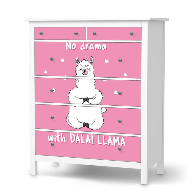 Klebefolie IKEA Hemnes Kommode 6 Schubladen - Dalai Llama- Bild 1