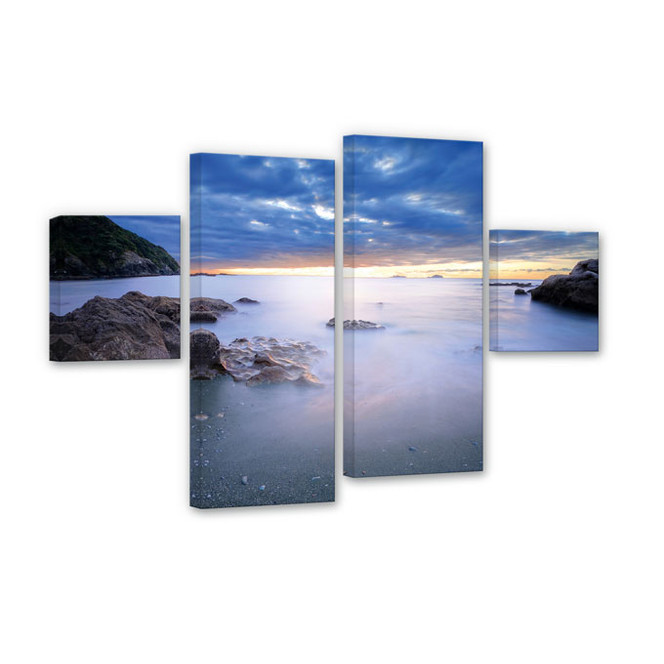 Leinwandbild Meeresbucht (4-teilig)