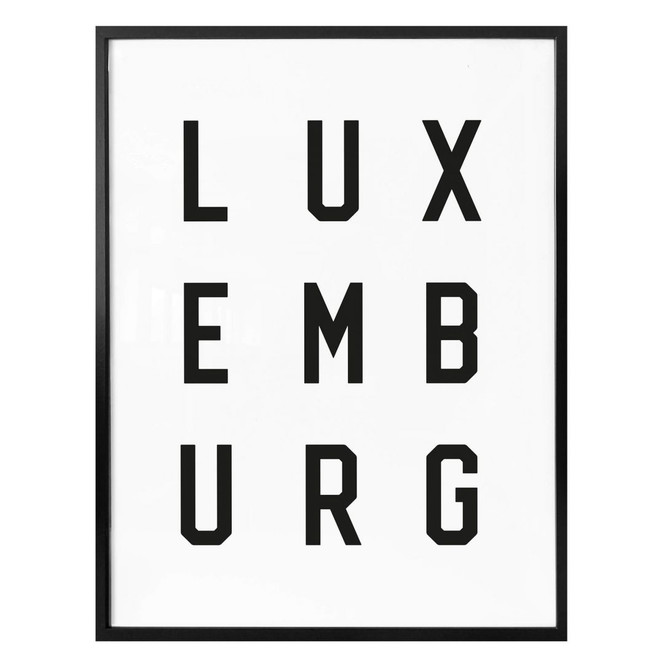 Poster - Typographie Luxemburg