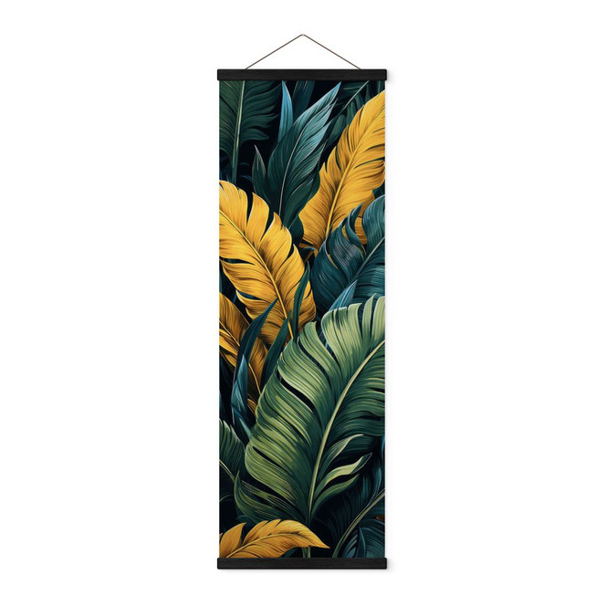 Stoffbild Bunte Palmenblätter - Jaszke - Panorama