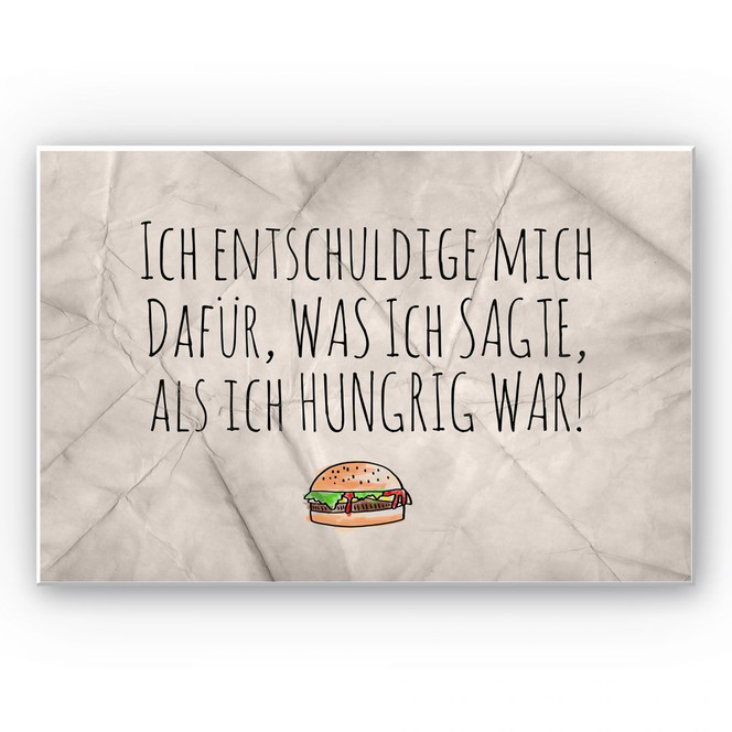 Wandbild Ich entschuldige mich dafür