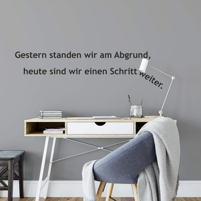 Wandtattoo Gestern standen wir...