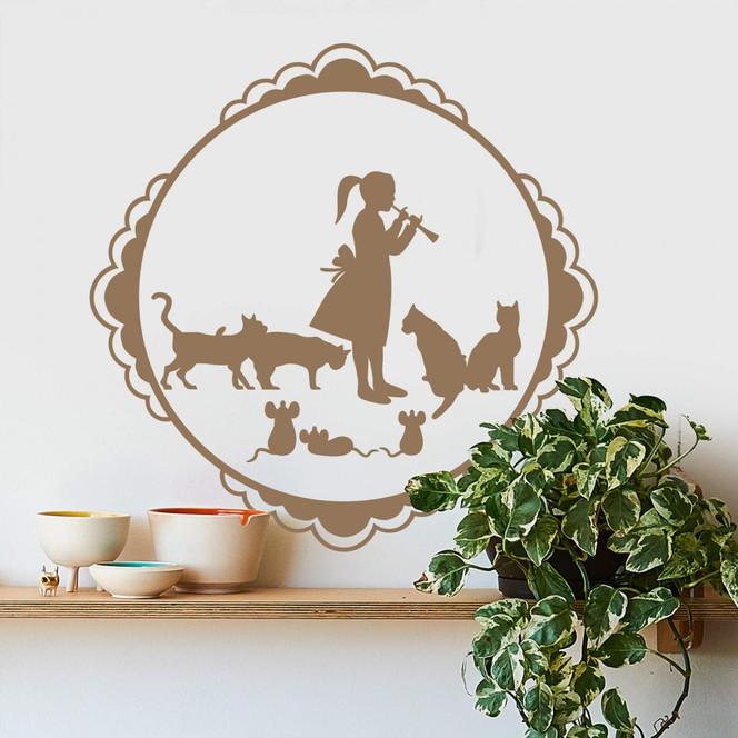 Wandtattoo Märchenwelt Flötenspiel