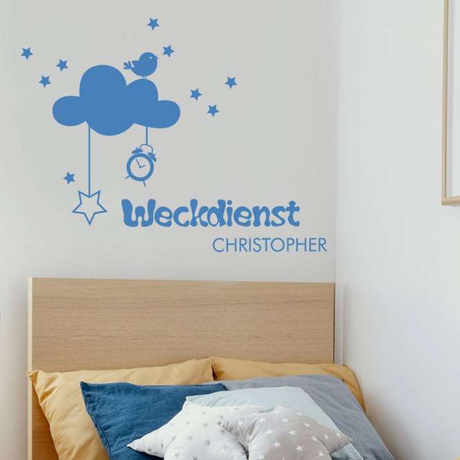 Wandtattoo Weckdienst