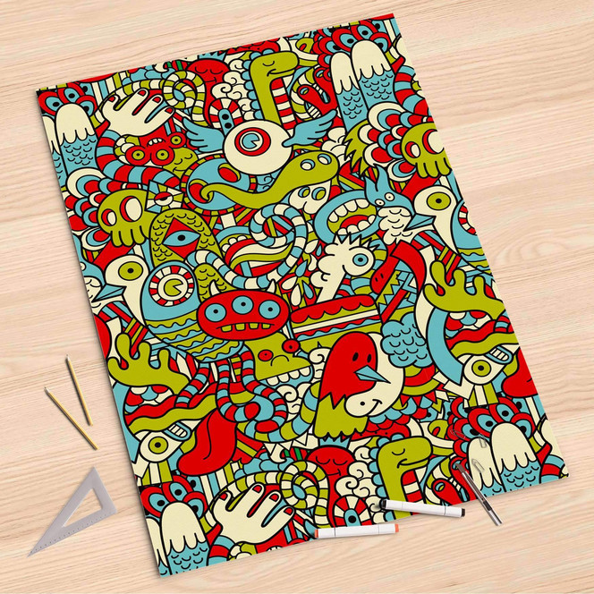 Folienbogen (80x120cm) - Monster Doodle- Bild 1