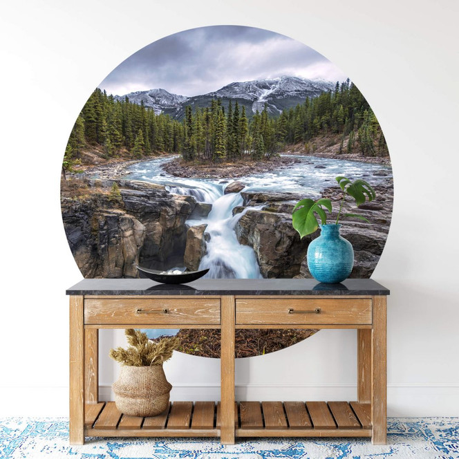 Fototapete Cuadrado - The Crying Eye - Rund - Selbstklebend/Vlies