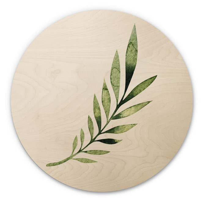 Holzbild Kvilis - Palm Leaf - Rund