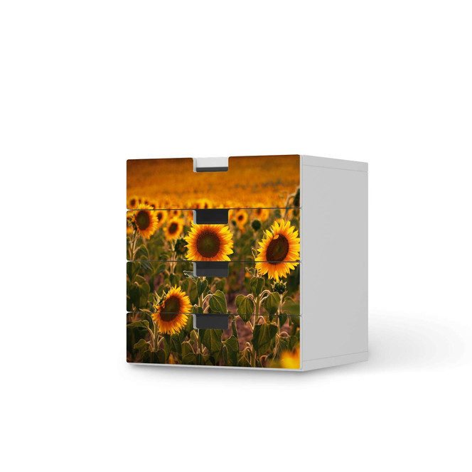 Klebefolie IKEA Stuva / Malad Kommode - 4 Schubladen - Sunflowers- Bild 1