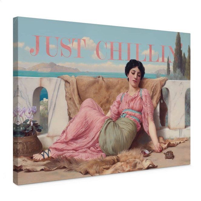Leinwandbild Just Chillin - Inspiriert von John William Godward