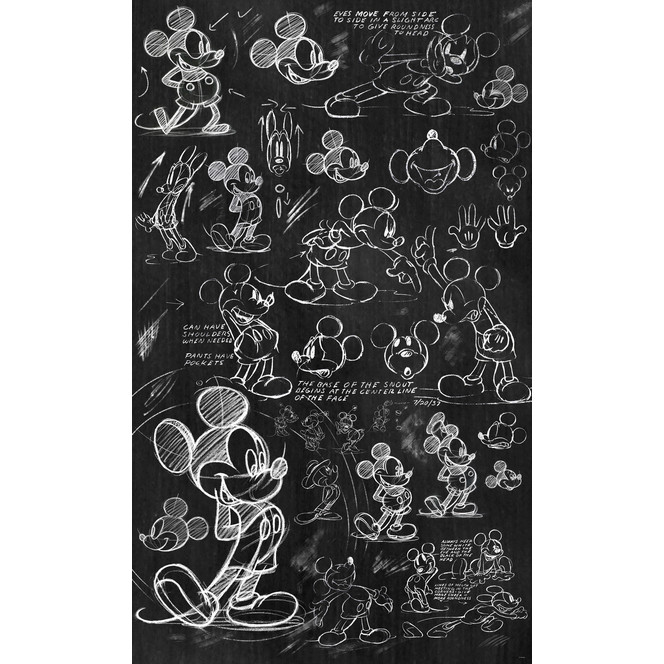 Fototapete Mickey - Chalkboard