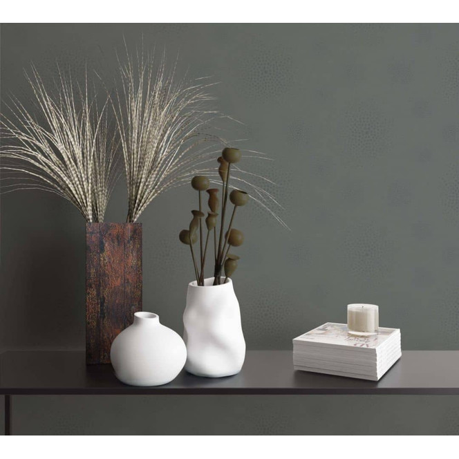 Vliestapete Struktur Punkte Modern, Romantisch, Shabby Chic in Anthrazit